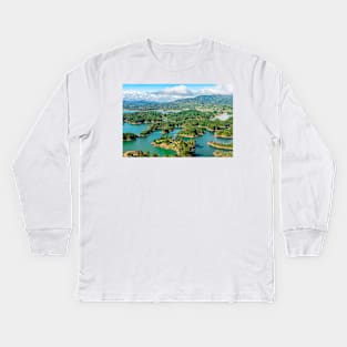 Guatape Lakes3 Columbia Kids Long Sleeve T-Shirt